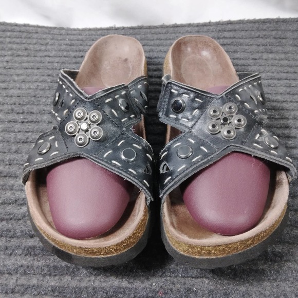 Betula By Birkenstock Joyce Women Men Leather Sandals Black - Picture 2 of 6